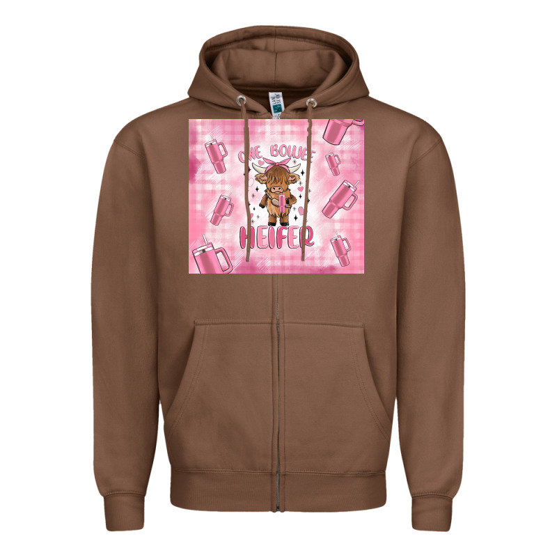 One Boujee Heifer Zipper Hoodie by MaliasSmallBusiness | Teevron