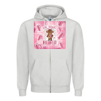 Dove Grey one boujee heifer Zipper Hoodie - MaliasSmallBusiness