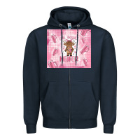 Navy one boujee heifer Zipper Hoodie - MaliasSmallBusiness