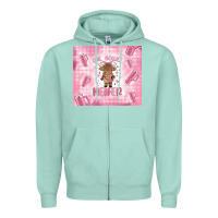 Seafoam one boujee heifer Zipper Hoodie - MaliasSmallBusiness