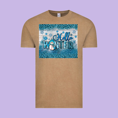Hello Winter Vintage Tee Designed By Jahusdesignshop
