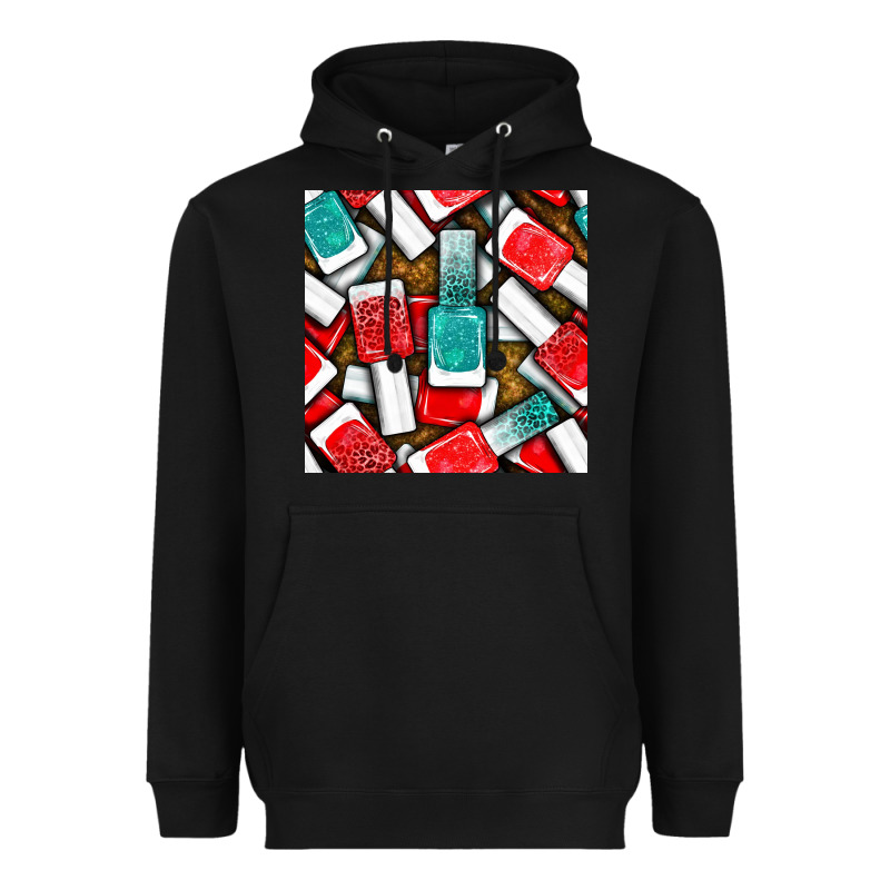 Nail Polish With Glitter Seamless Pattern Bbs Heavyweight Hoodie by BundleAndBundleShop | Teevron