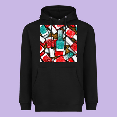 Nail Polish With Glitter Seamless Pattern Bbs Heavyweight Hoodie Designed By Bundleandbundleshop