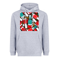 Heather Grey nail polish with glitter seamless pattern bbs Heavyweight Hoodie - BundleAndBundleShop