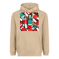 Mushroom nail polish with glitter seamless pattern bbs Heavyweight Hoodie - BundleAndBundleShop