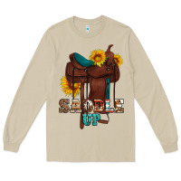 Mushroom saddle up cowboy western sunflowers Long Sleeve Tee - Artiststas
