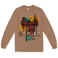 Toasted Coconut saddle up cowboy western sunflowers Long Sleeve Tee - Artiststas