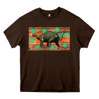 Chocolate Brown ankylosaurus sippy cup Heavy Core Tee - Artiststas