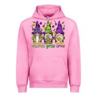 Fuchsia Pink Mardi Gras crew with gnomies Urban Hoodie - HowdyJamesFarm