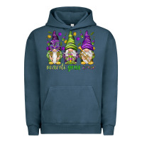 Pigment Midnight Navy Mardi Gras crew with gnomies Urban Hoodie - HowdyJamesFarm