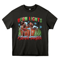 Asphalt barn lights and silent nights Heavy Core Tee - MaliasSmallBusiness