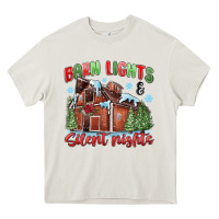 Cream barn lights and silent nights Heavy Core Tee - MaliasSmallBusiness
