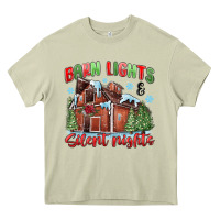 Mossy barn lights and silent nights Heavy Core Tee - MaliasSmallBusiness