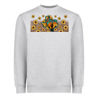 Heather Grey texas map Heavyweight Sweatshirt - JahusDesignShop