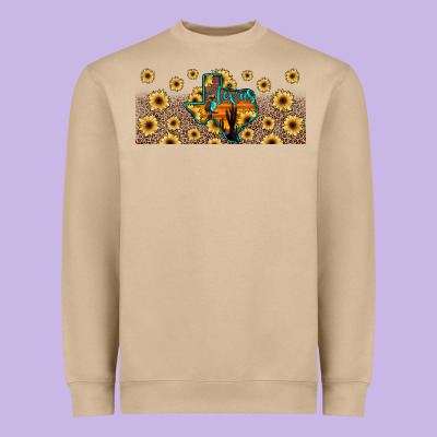 Texas Map Heavyweight Sweatshirt Designed By Jahusdesignshop