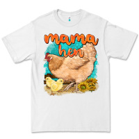 White mama hen with sunflowers Premium Tee - texasbilliewilder