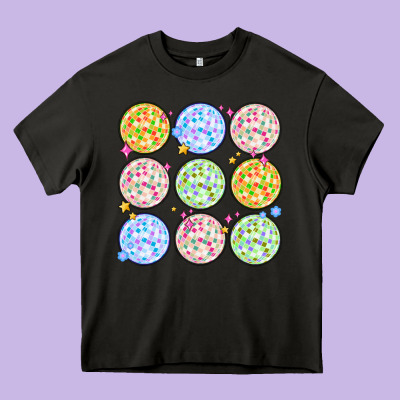 Disco Balls Heavy Core Tee Designed By Maliassmallbusiness