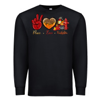 Black Peace Love Firefighter Premium Sweatshirt - BundleAndBundleShop