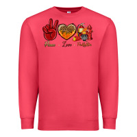 Cardinal Peace Love Firefighter Premium Sweatshirt - BundleAndBundleShop
