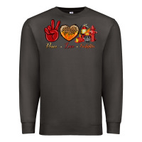 Smoke Peace Love Firefighter Premium Sweatshirt - BundleAndBundleShop