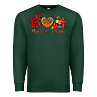 Sports Green Peace Love Firefighter Premium Sweatshirt - BundleAndBundleShop