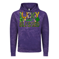 Cloud Purple Lucky and blessed st. patricks day Vintage Hoodie - Neo Western