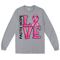 Heather Grey faith hope love Long Sleeve Tee - AdoDesignShop