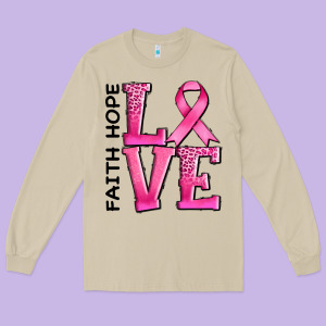 Faith Hope Love Long Sleeve Tee Designed By Adodesignshop