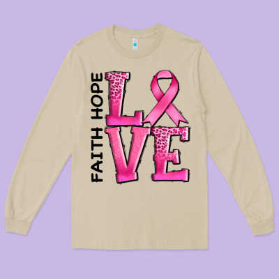 Faith Hope Love Long Sleeve Tee Designed By Adodesignshop