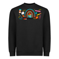 Black teacher life rainbow frosted Heavyweight Sweatshirt - JahusDesignShop