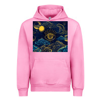 Fuchsia Pink evil eye moon Urban Hoodie - TumblerDesignByShophia