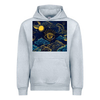 Heather Grey evil eye moon Urban Hoodie - TumblerDesignByShophia