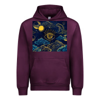 Mauve Wine evil eye moon Urban Hoodie - TumblerDesignByShophia
