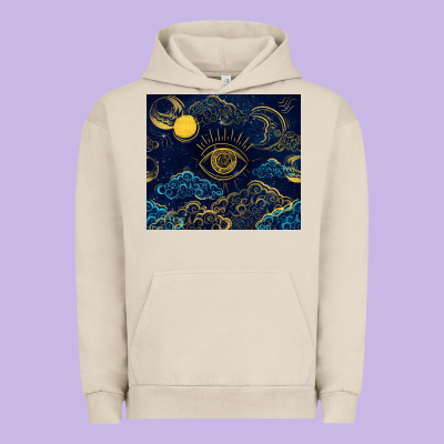 Evil Eye Moon Urban Hoodie Designed By Tumblerdesignbyshophia