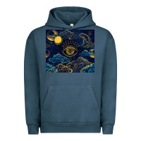 Pigment Midnight Navy evil eye moon Urban Hoodie - TumblerDesignByShophia