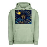 Pigment Oil Green evil eye moon Urban Hoodie - TumblerDesignByShophia