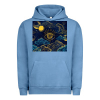 Pigment Pebble Blue evil eye moon Urban Hoodie - TumblerDesignByShophia
