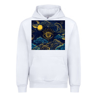 White evil eye moon Urban Hoodie - TumblerDesignByShophia