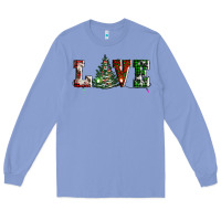 Colony Blue love christmas tree Long Sleeve Tee - AdoDesignShop