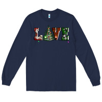 Navy love christmas tree Long Sleeve Tee - AdoDesignShop