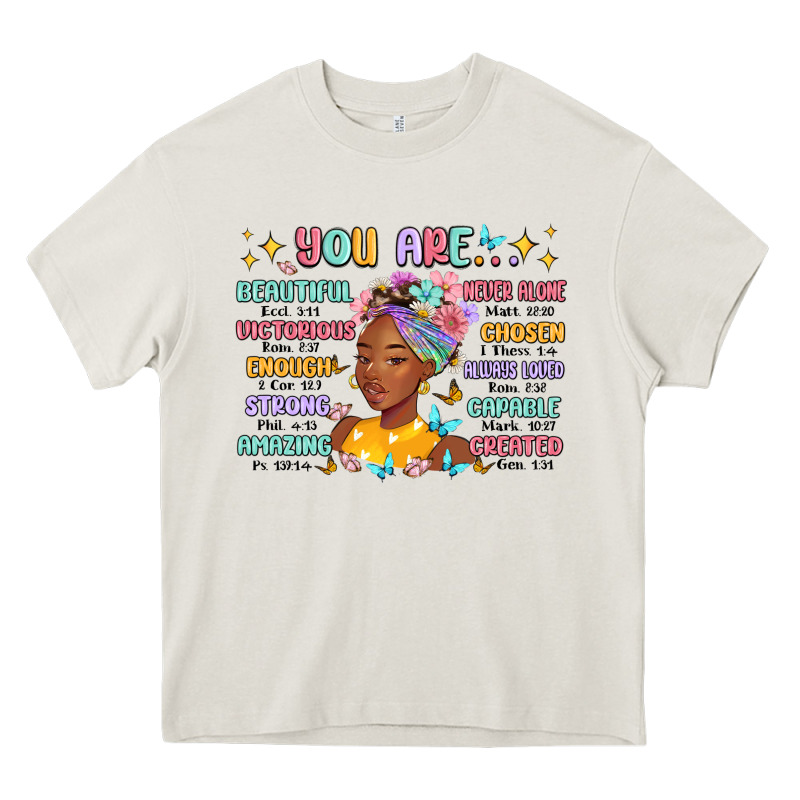 You Are Beautiful Victorious Enough Strong Heavy Core Tee by MaliasSmallBusiness | Teevron