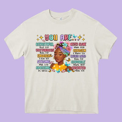 You Are Beautiful Victorious Enough Strong Heavy Core Tee Designed By Maliassmallbusiness