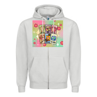 Dove Grey traditional mexican food Zipper Hoodie - MaliasSmallBusiness