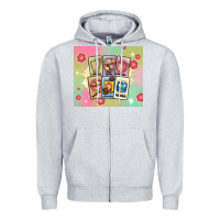 Heather Grey traditional mexican food Zipper Hoodie - MaliasSmallBusiness