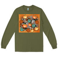 Army Green cowhide pumpkin Long Sleeve Tee - AdoDesignShop