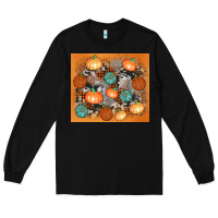 Black cowhide pumpkin Long Sleeve Tee - AdoDesignShop