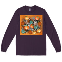 Plum cowhide pumpkin Long Sleeve Tee - AdoDesignShop