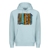 Blue Mist Aztec Leopard Glitter Brushstrokes Premium Hoodie - Bettercallsaul