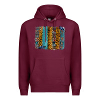 Burgundy Aztec Leopard Glitter Brushstrokes Premium Hoodie - Bettercallsaul