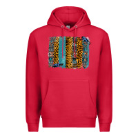 Cardinal Aztec Leopard Glitter Brushstrokes Premium Hoodie - Bettercallsaul